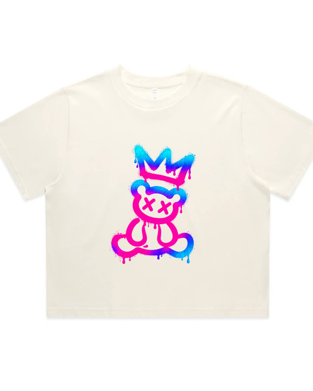 Miami Nights Stay Savage Crown Women's Crop Tee
